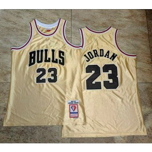 NBA Chicago Bulls gold Throwback jersey