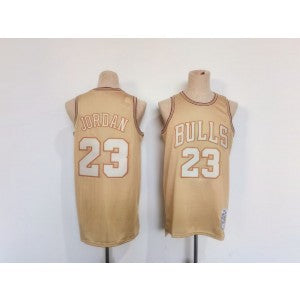 NBA Chicago Bulls gold Throwback jersey