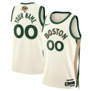 Custom Boston Celtics cream jersey