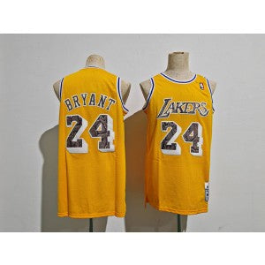 NBA Los Angeles Lakers yellow Throwback jersey
