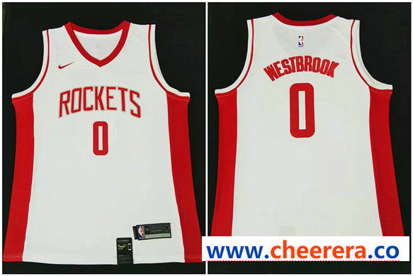 NBA Russell Westbrook Houston Rockets white jersey