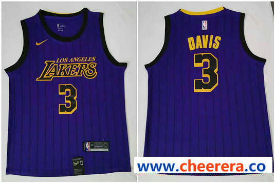 NBA Anthony Davis Los Angeles Lakers purple jersey
