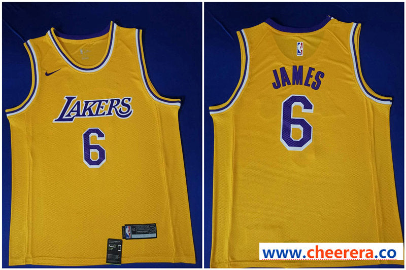 NBA Lebron James Los Angeles Lakers yellow jersey