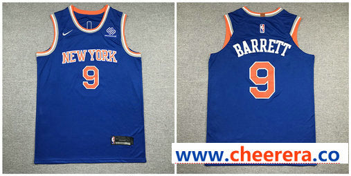 NBA R.J. Barrett New York Knicks blue Authentic jersey