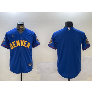 NBA Blank Denver Nuggets blue Vapor jersey