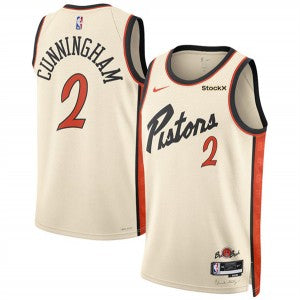 NBA Detroit Pistons cream jersey