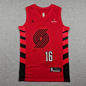 NBA Portland Trail Blazers red jersey