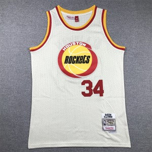 NBA Houston Rockets cream Throwback jersey