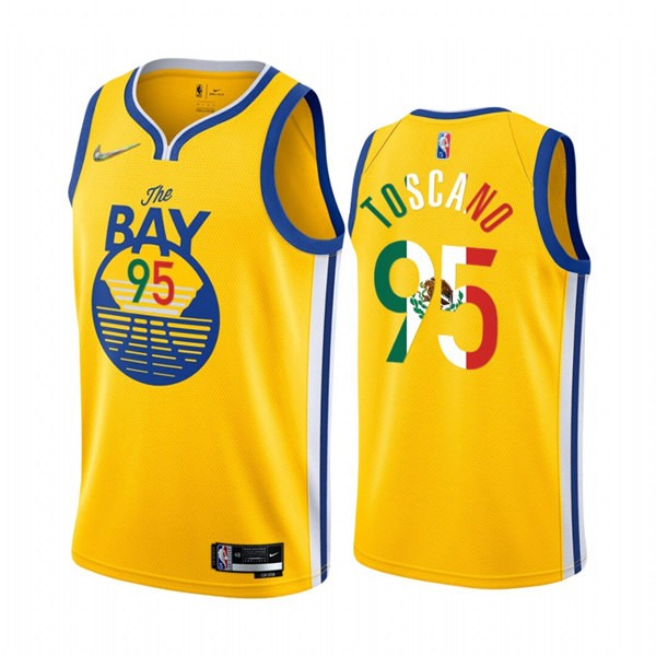 NBA Golden State Warriors yellow jersey