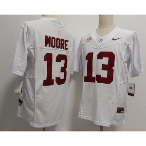 NCAA Alabama Crimson Tide white Vapor jersey