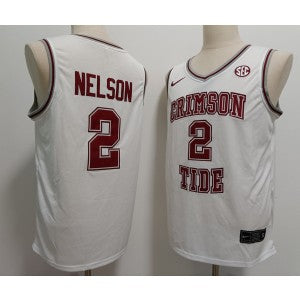 NCAA Alabama Crimson Tide white Vapor jersey