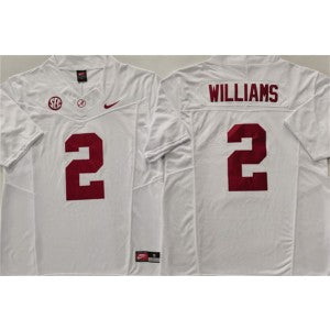 NCAA Alabama Crimson Tide white Vapor jersey