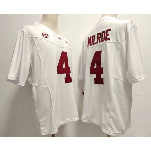 NCAA Alabama Crimson Tide white Vapor jersey