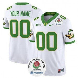 Custom Oregon Ducks white Vapor jersey