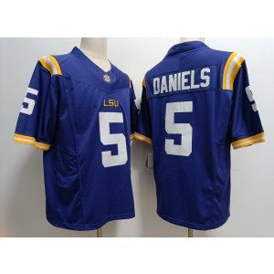 NCAA LSU NCAA LSU 5 Jayden Daniels purple Vapor jersey