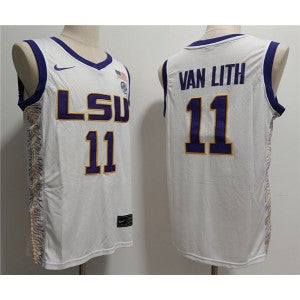 NCAA LSU Tigers white Vapor jersey
