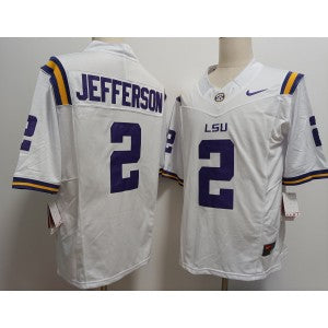 NCAA LSU Tigers white Vapor jersey