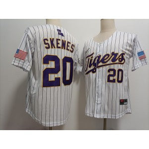 NCAA LSU Tigers white Vapor jersey