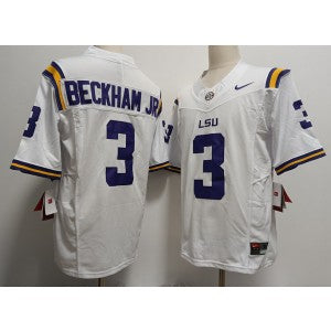 NCAA LSU Tigers white Vapor jersey