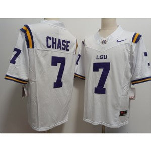 NCAA LSU Tigers white Vapor jersey