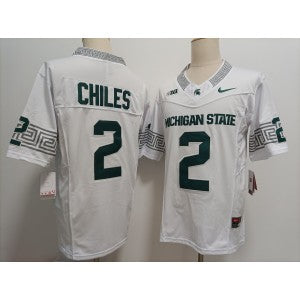 NCAA Michigan State Spartans white Vapor jersey