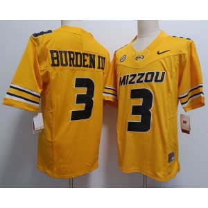 NCAA Missouri Tigers yellow Vapor jersey
