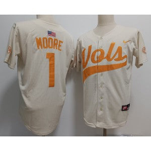 NCAA Tennessee Volunteers cream Vapor jersey