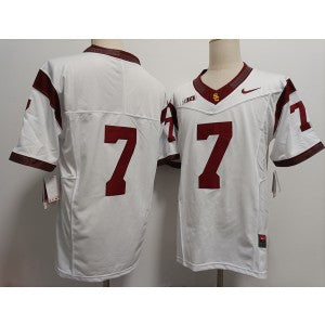 NCAA USC Trojans white Vapor jersey