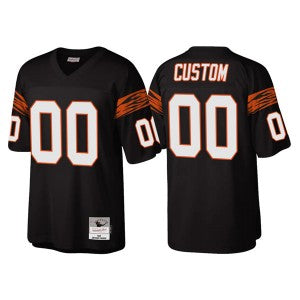 Custom Cincinnati Bengals black Throwback jersey