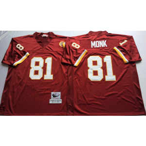 NFL Washington Commanders red Throwback jersey