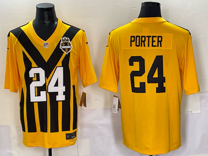 NFL Pittsburgh Steelers yellow Throwback jersey