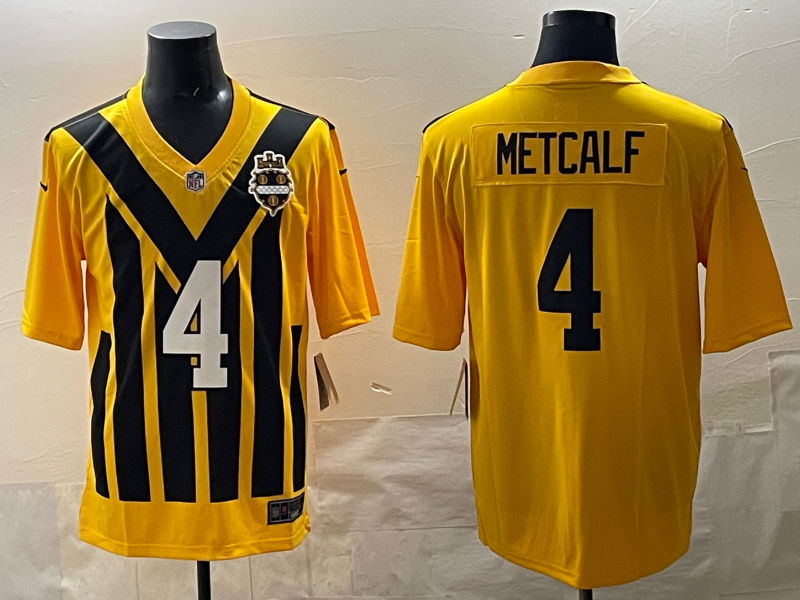 NFL Pittsburgh Steelers yellow Throwback jersey