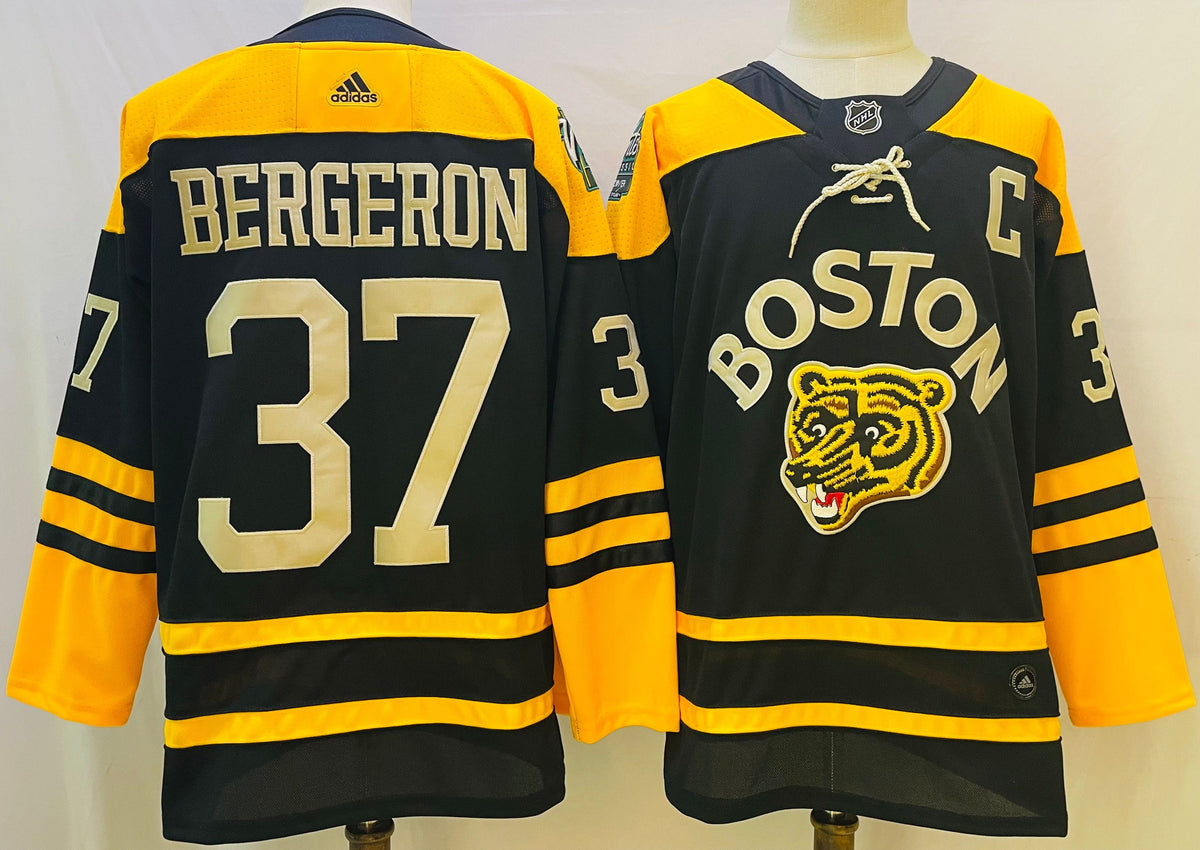NHL Boston Bruins black Retro jersey