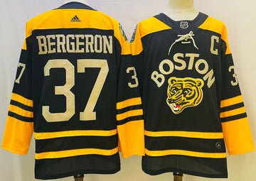 NHL Boston Bruins black Retro jersey
