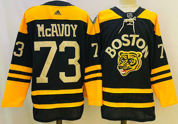 NHL Boston Bruins black Retro jersey