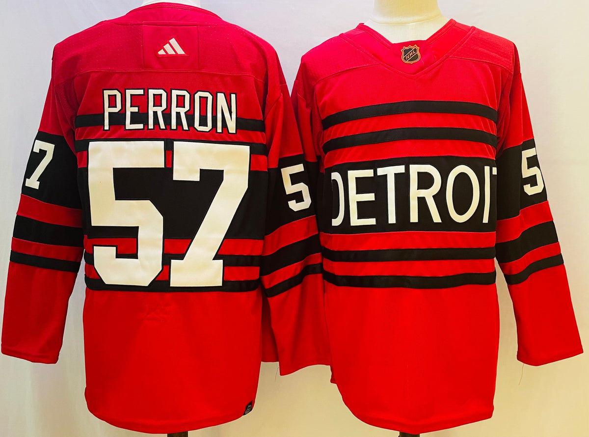 NHL Detroit Red Wings red Retro jersey