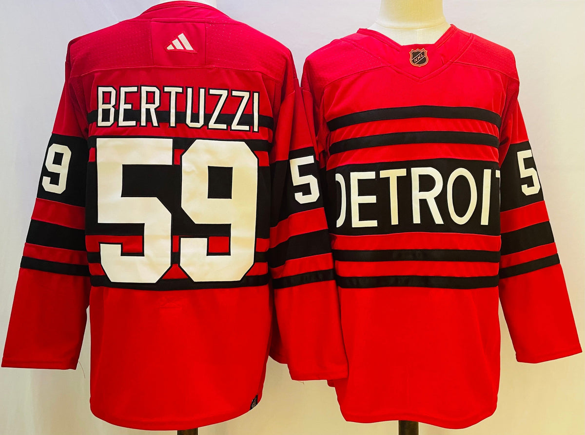 NHL Detroit Red Wings red Retro jersey