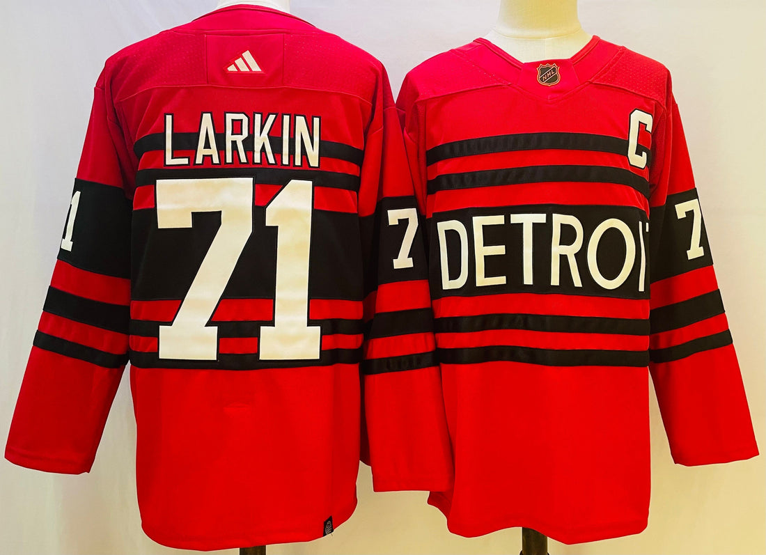 NHL Detroit Red Wings red Retro jersey