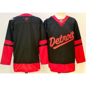 NHL Blank Detroit Red Wings black jersey