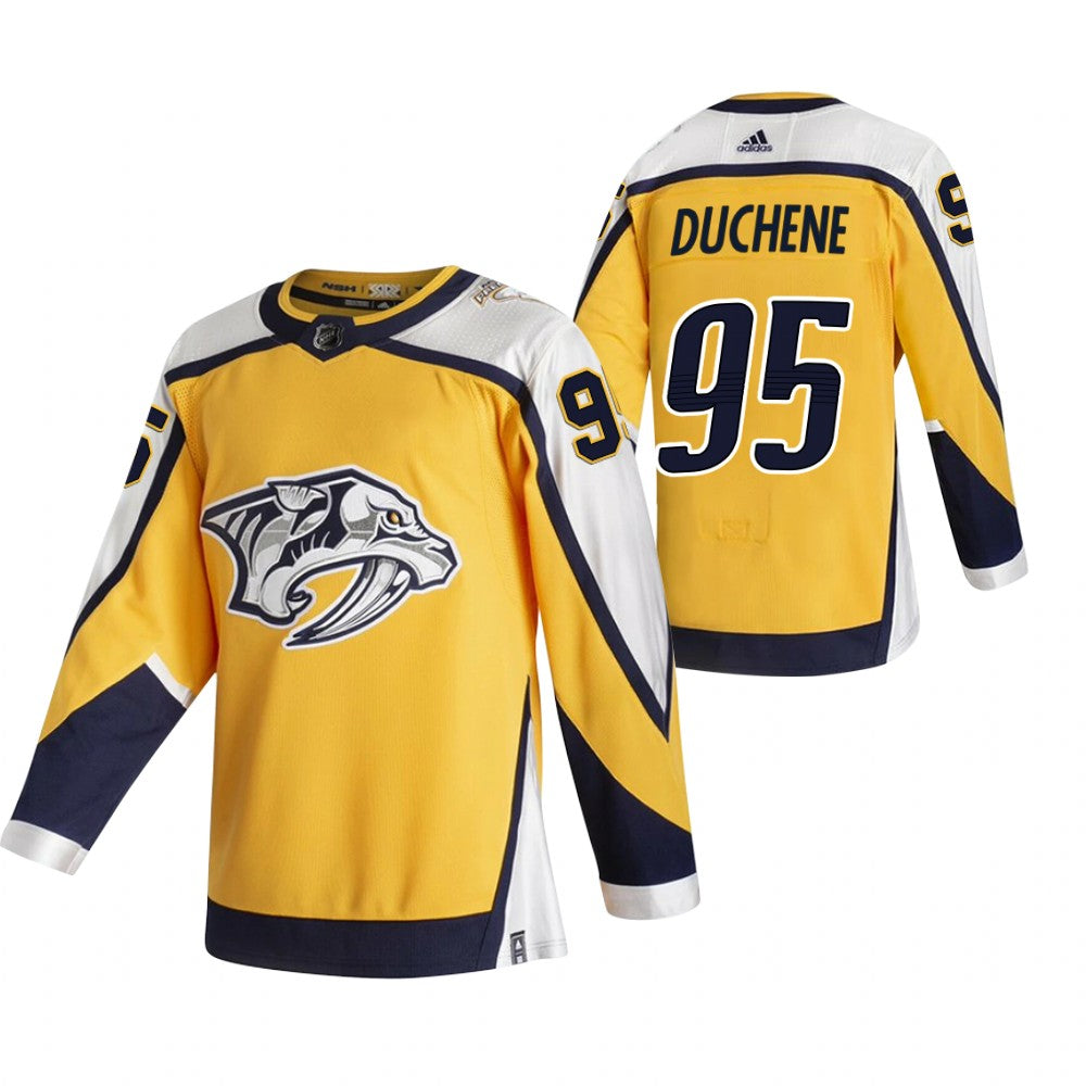 Matt Duchene Nashville Predators yellow Reverse Retro jersey