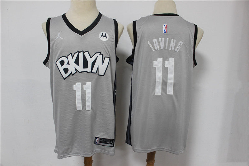 Kyrie Irving Brooklyn Nets gray jersey