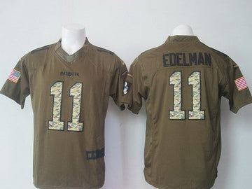 Julian Edelman New England Patriots green Salute To Service jersey