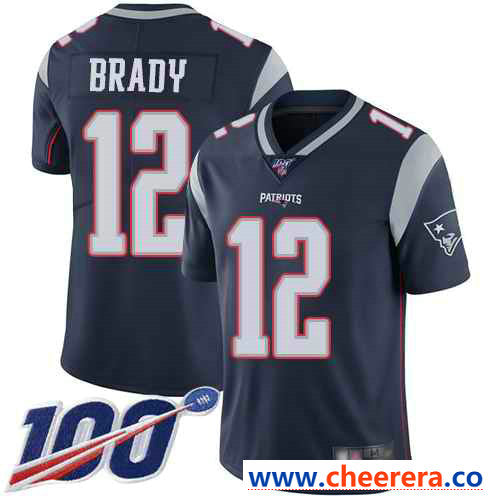 Tom Brady New England Patriots navy Vapor jersey