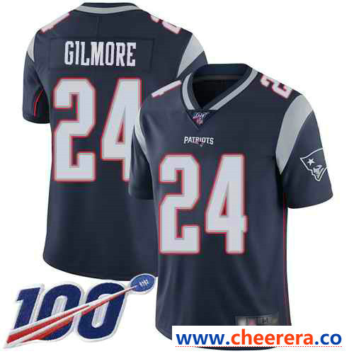 Stephon Gilmore New England Patriots navy Vapor jersey