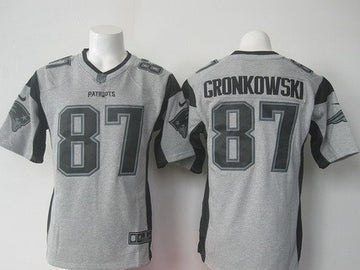 Rob Gronkowski Nike New England Patriots gray Limited jersey