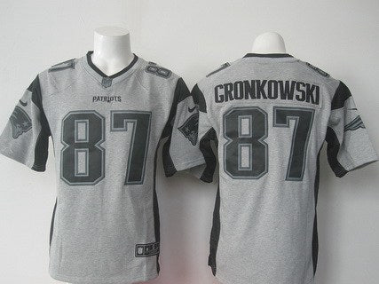 Rob Gronkowski Nike New England Patriots gray Limited jersey
