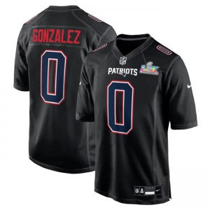 Christian Gonzalez New England Patriots black Vapor jersey