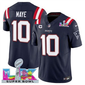 Drake Maye New England Patriots navy Vapor jersey