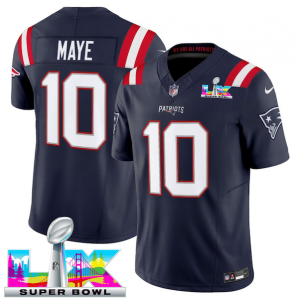Drake Maye New England Patriots navy Vapor jersey