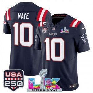 Drake Maye New England Patriots navy Vapor jersey